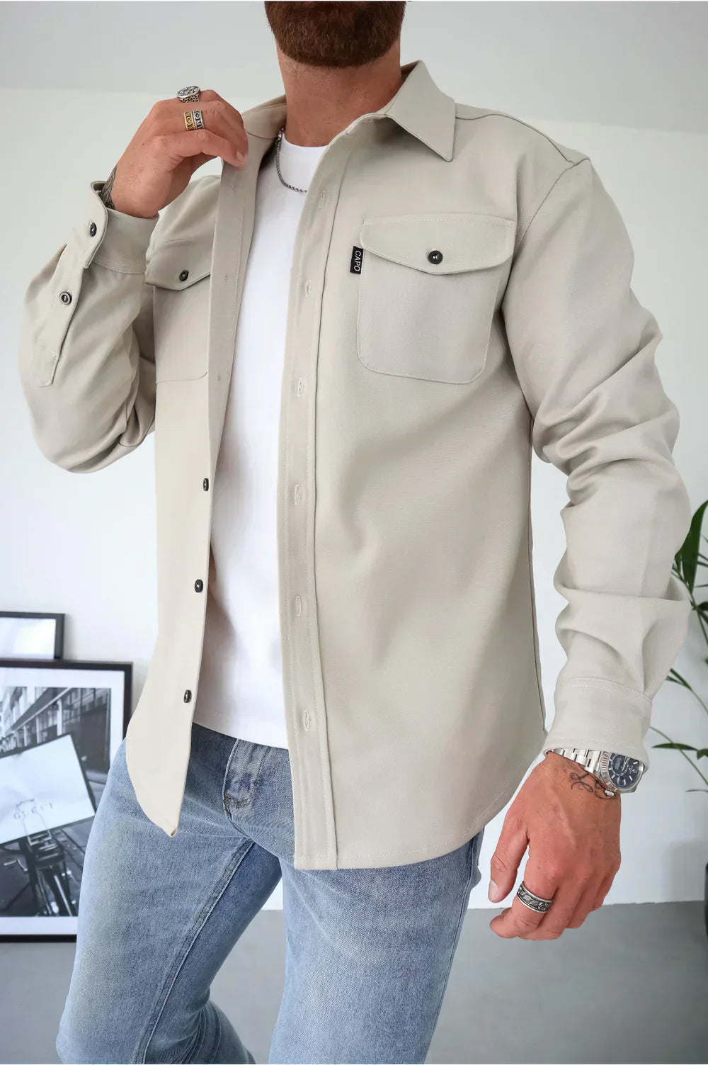 Isaac | Hemdjacke mit Knopfleistenverschluss